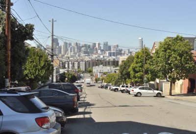 Simulation of skyline view of Potrero 1010 in San Francisco, CA.