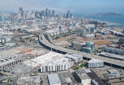 Aerial view of Potrero 1010 in San Francisco, CA.