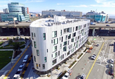 Aerial view of Potrero 1010 in San Francisco, CA.