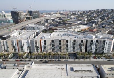 Aerial view of Potrero 1010 in San Francisco, CA.