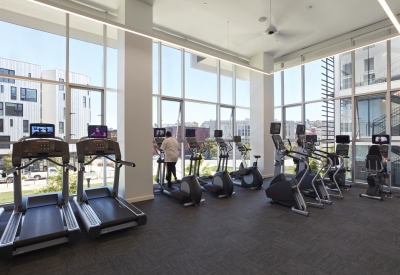 Fitness center inside Potrero 1010 in San Francisco, CA.