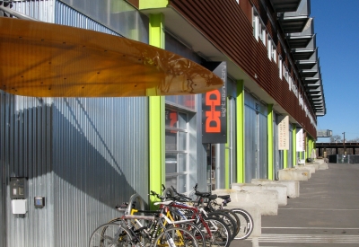 Bikes parked outside of Taxi 2 in Denver, Colorado. 