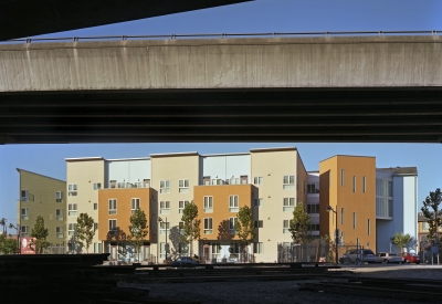 View of Crescent Cove in San Francisco from under the freeway.