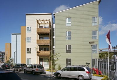 West elevation at Crescent Cove in San Francisco.