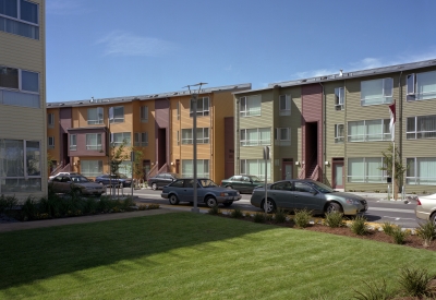 View of the townhomes at Crescent Cove in San Francisco.