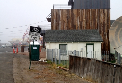 View of the side of Truckee Prototype Mixed-Use Townhouse in Truckee, California.