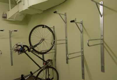 Bike room inside Tassafaronga Village in East Oakland, CA.