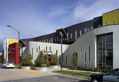 Exterior view of Tassafaronga Village in East Oakland, CA. 