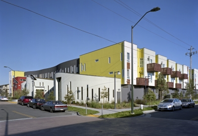 Exterior of Tassafaronga Village in East Oakland, CA. 