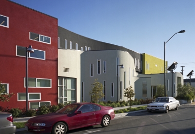 Exterior view of Tassafaronga Village in East Oakland, CA. 