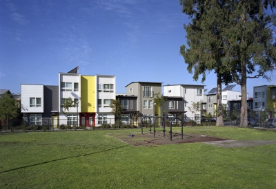 Exterior view of Tassafaronga Village in East Oakland, CA. 