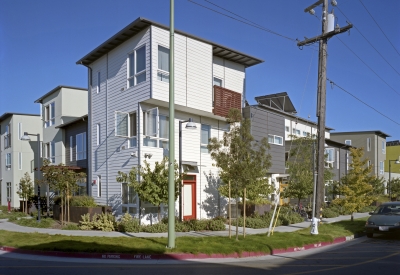 Exterior view of Tassafaronga Village in East Oakland, CA. 