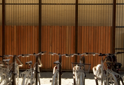 Bike parking at h2hotel in Healdsburg, Ca.