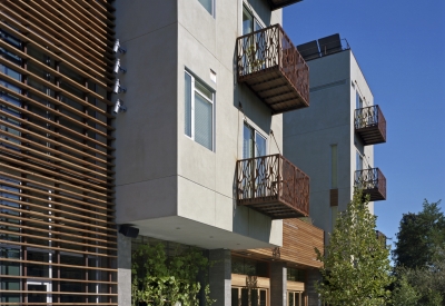 Outdoor pool and patio at h2hotel in Healdsburg, Ca.