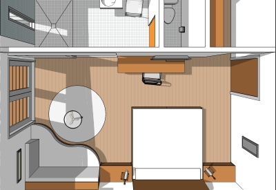Suite plan for h2hotel in Healdsburg, Ca.