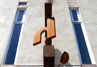 Street sign detail fo h2hotel in Healdsburg, Ca.