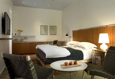 Model suite mock-up for h2hotel in Healdsburg, Ca.