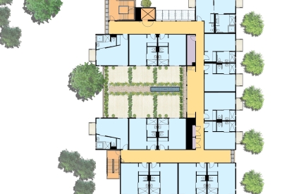 Level two site plan of h2hotel in Healdsburg, Ca.