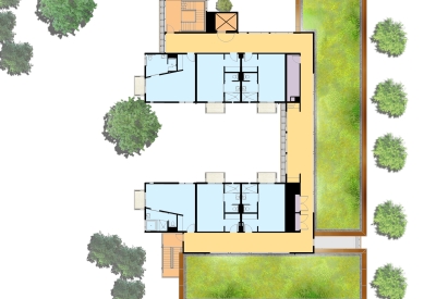 Level floor site plan for h2hotel in Healdsburg, Ca.