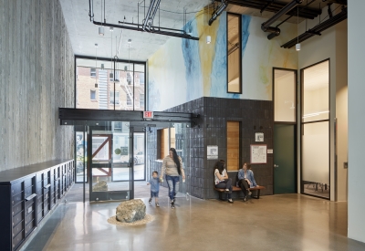 Entrance Lobby of 222 Taylor Street, affordable housing in San Francisco