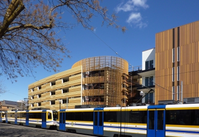 Exterior view of La Valentina Station in Sacramento, Ca.