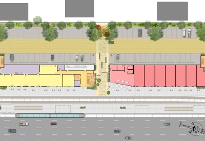 Site plan for La Valentina Station in Sacramento, Ca.