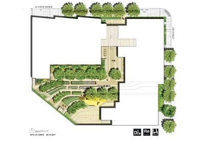 Site plan for Bayview Hill Gardens in San Francisco, Ca.