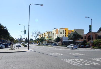 Exterior rendering of Parker Place in Berkeley, California.