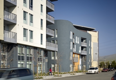 Exterior view of Station Center Family Housing in Union City, Ca.