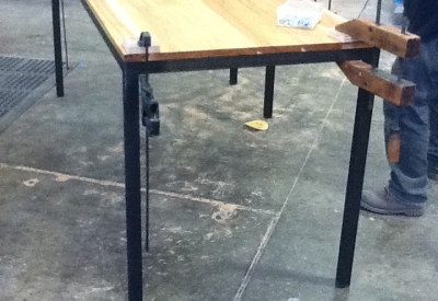 Fabrication of the laundry table for Station Center Family Housing in Union City, Ca