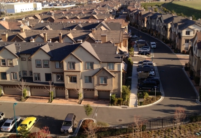 Neighboring houses adjacent to Station Center Family Housing in Union City, Ca