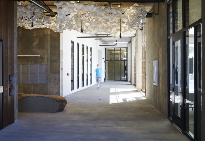 Entrance lobby inside Rivermark in Sacramento, Ca.