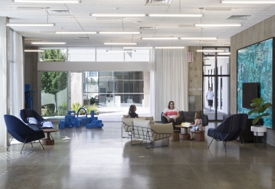 Community room inside Rivermark in Sacramento, Ca.