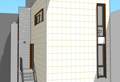 Exterior rendering of Zero Cottage in San Francisco.