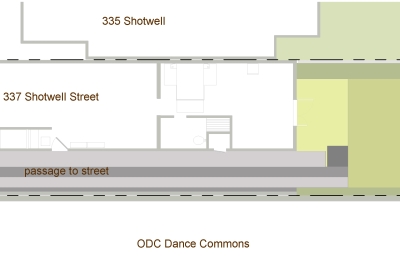 Site plan for Zero Cottage and the Shotwell compound in San Francisco.