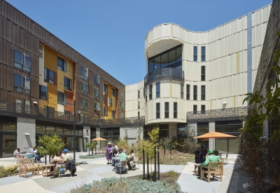 The courtyard in Dr. George Davis Senior Building in San Francisco.