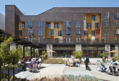 The courtyard in Dr. George Davis Senior Building in San Francisco.