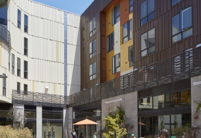 The courtyard in Dr. George Davis Senior Building in San Francisco.