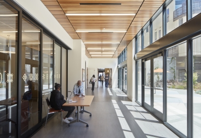 Hallway inside Dr. George Davis Senior Building in San Francisco.