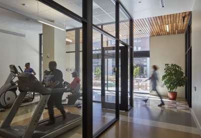 Fitness center inside Dr. George W. Davis Senior in San Francisco.