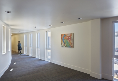 Hallway inside Dr. George Davis Senior Building in San Francisco.