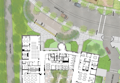 Level one site plan of Dr. George Davis Senior Building in San Francisco.
