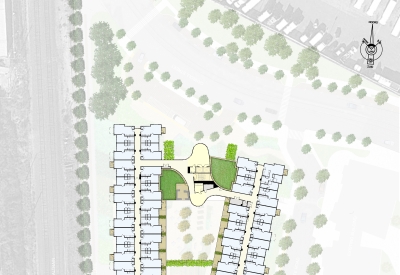 Second level site plan of Dr. George Davis Senior Building in San Francisco.f