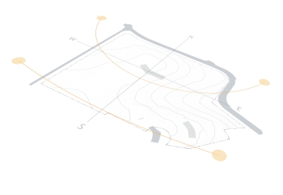 Aerial site diagram showing the location of the solar.