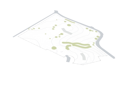 Aerial site diagram showing the area of vegetation.