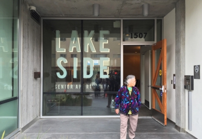 Entrance to Lakeside Senior Housing in Oakland, Ca.