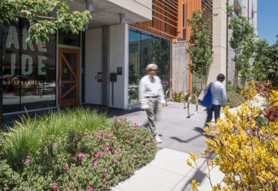 Entrance to Lakeside Senior Housing in Oakland, Ca