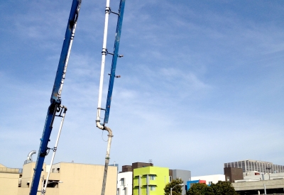 Exterior view of construction at 300 Ivy in San Francisco, CA.