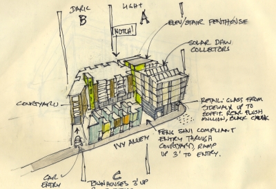 Sketch of 300 Ivy in San Francisco, CA.