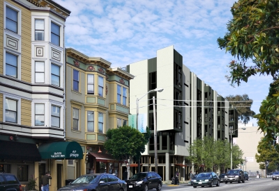 Exterior rendering of 300 Ivy in San Francisco, CA.